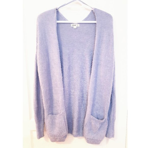 Garage Sweaters - Garage Light Blue Fluffy Cardigan
